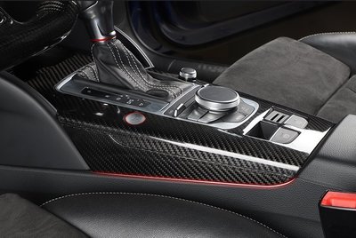 《 HelloMiss 》奧迪 Audi A3 S3 RS3 8V 專用 碳纖維 中控面板 全包三件式 排檔面板 卡夢