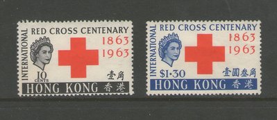【雲品1】香港Hong Kong 1963 Sc 229-230 Red cross MH 庫號#BF503 66044
