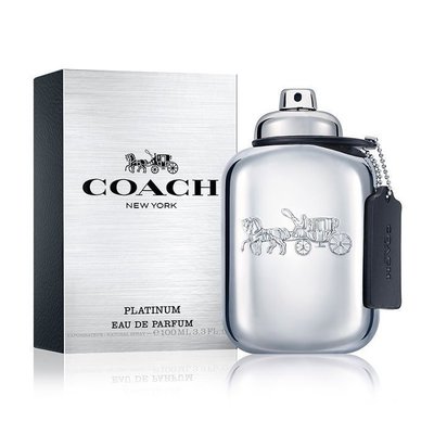 便宜生活館【香水】COACH 紐約白金 男性淡香精100ml TESTER 全新商品