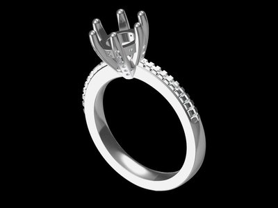 18K金鑽石1.5克拉空台 婚戒指鑽戒台女戒線戒 款號RD00024 特價28,500 另售GIA鑽石裸石