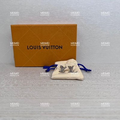 30年老店 現貨 LOUIS VUITTON ICONIC 銀扣 耳環 水晶 M00608 LV