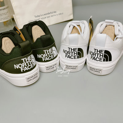 【Luxury】韓國 THE NORTH FACE TNF 帆布鞋 輕量便鞋 黑白兩色 鞋帶 小白鞋 新款 北臉