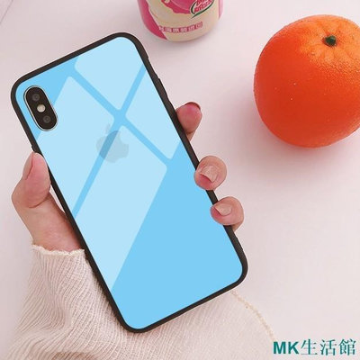 【精選好物】純色 鋼化 玻璃殼 蘋果 iPhone X XR  XS  Max 6 7 8 6s plus 5 5s s
