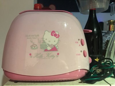 HELLO KITTY 電烤麵包機 三麗鷗 粉色 toster 烤吐司 kitty圖案 自動跳停