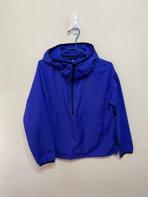 「 二手衣 」 Adidas 女版半拉鍊風衣 L號（藍紫）37