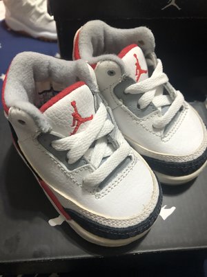 全新 現貨 Jordan 3 AJ3  2c Baby 嬰兒鞋 小鞋 學步 童鞋 aj 原版 retro 白紅 OG
