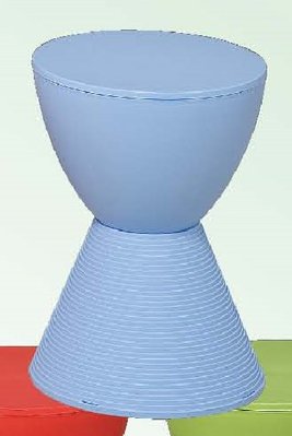21X【新北蘆洲~偉利傢俱】皮卡小圓椅(淺藍色)-編號 (X622-9)*
