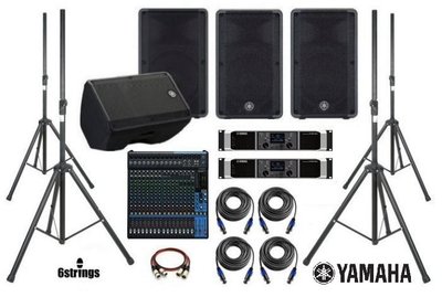【六絃樂器】全新 Yamaha MG20XU + PX10*2 + CBR15*4 組合 舞台音響設備 專業PA器材