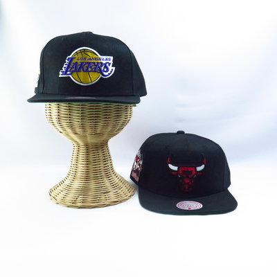 mitchell & ness NBA SIDE JAM 平沿球帽 MN23BHA05- 黑【iSport愛運動】