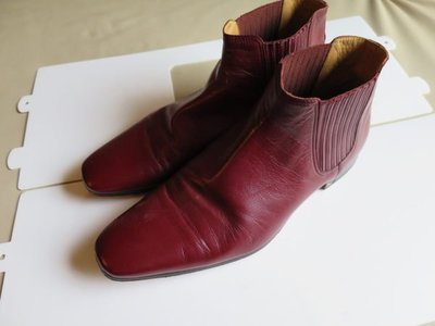 [熊熊之家3]保證正品 HERMES 棗紅色  短靴  靴子