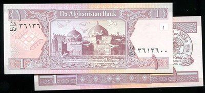 Afghanistan（阿富汗紙幣），P64，1-AFG，1381(2002)，品相全新UNC