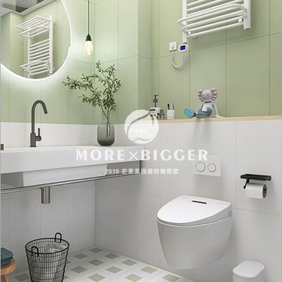 牛油果綠浴室復古墻磚300X600 北歐衛生間廁所綠色花磚*特價優惠