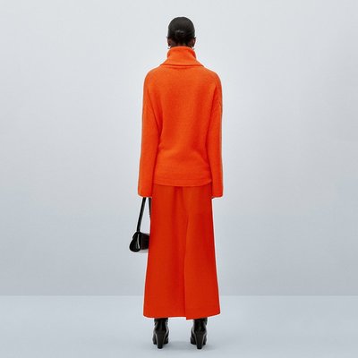 【全新現貨】Massimo Dutti 女裝2022秋冬新品修身小眾設計感系結高領針織衫05685555520