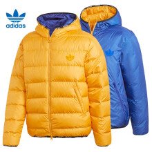 FOCA Adidas originals 愛迪達 三葉草 黃色 雙面穿 羽絨外套 藍面 大logo  ＧＦ7122