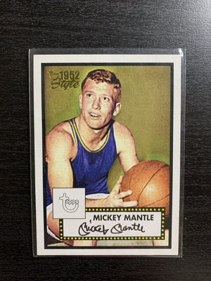 Mickey Mantle Topps 1952 籃球卡