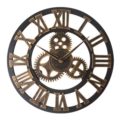 時鐘創意復古掛鐘時尚壁鐘 裝飾齒輪wall clock客廳墻鐘