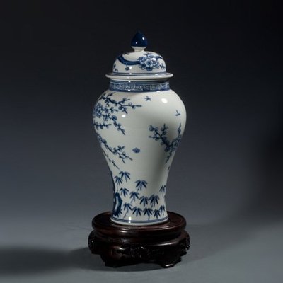 特價花瓶擺飾景德鎮花瓶陶瓷擺件仿古手繪青花瓷將軍罐復古小花瓶花器瓷器裝飾