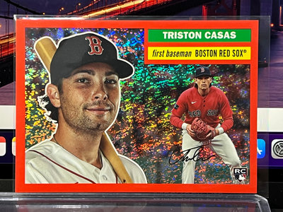 (限/50+白背)2023 Topps archives - Triston Casas RC /50紅亮, Whiteback白背SSP, 紅襪隊