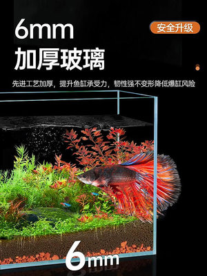 專場:yee魚缸生態桌面水草造景家用觀賞魚超白玻璃小型客廳魚缸烏龜缸