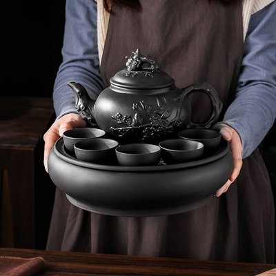 紫砂茶壺茶具套裝家用整套宜興紫砂大容量大號紫砂壺茶杯功夫茶具