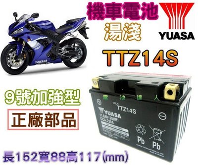 ☆電池達人☆YUASA 湯淺 重型機車電瓶 (TTZ14S) 適用 GTZ14S FTZ14S YTZ14S HONDA