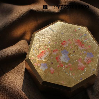 手錶盒日本進口山中漆器復古金箔櫻花雀鳥八角小收納盒首飾手表飾品禮盒首飾盒