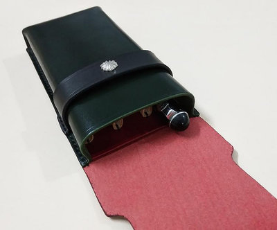 筆袋植鞣頭層牛皮手工制作鋼筆收納包真皮三支裝筆袋定制