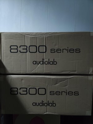 全新現貨兩台Audiolab 8300XP(黑色)，輸出功率：140瓦（8歐姆/立體聲) ，驚人橋接單聲道480瓦（8歐姆)，下標前請詳看內容，歡迎面交自取！