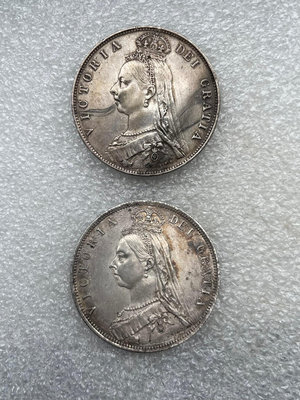 UNC好品相  英國 維多利亞 半克朗 銀幣 1887 1815217