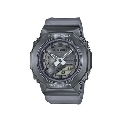 全新 CASIO卡西歐 G-SHOCK 八角金屬錶殼 半透明錶帶 雙顯手錶-霧灰 GM-S2100MF-1A 歡迎詢問