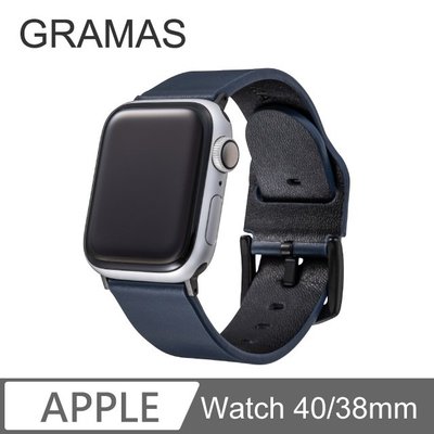 KINGCASE (現貨) Gramas Apple Watch 38/40mm 義大利真皮錶帶 真皮