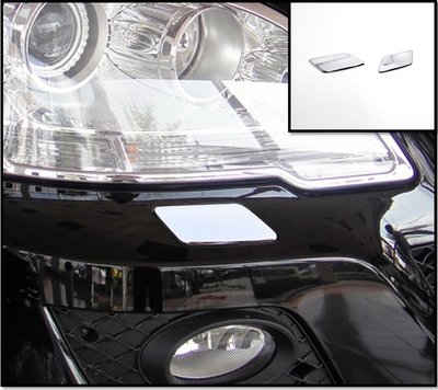 圓夢工廠 Benz ML W164 2008~2011 ML320 ML350 ML400 改裝 鍍鉻 前保桿噴水蓋貼