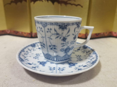 日本三洋Sanyo陶瓷Blue Copen青花咖啡杯
