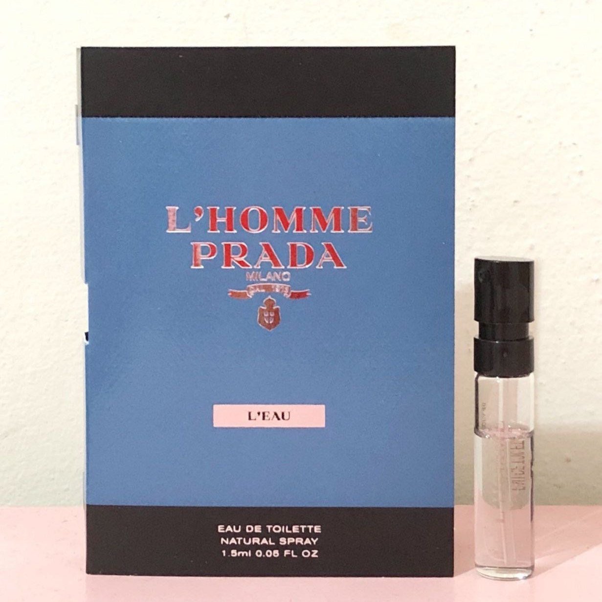 粉紅魚兒**~ PRADA L'Homme 蔚藍紳士男性淡香水針管1.5ml | Yahoo奇摩拍賣