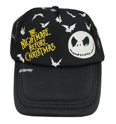 【卡漫迷】 Jack 青少年 成人 帽子 黑 ㊣版 傑克 聖誕夜驚魂 遮陽帽 棒球帽 網球帽 蝙蝠