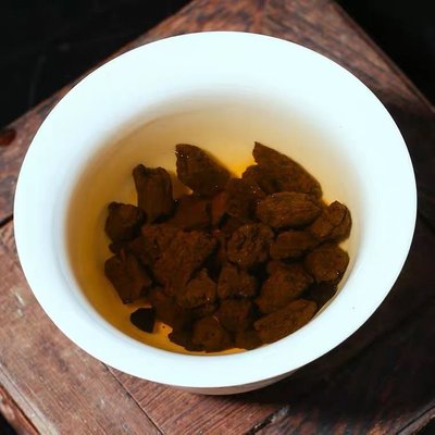 【茶化石】500g茶葉糯米香茶化石普洱茶熟茶古樹老茶頭罐裝送禮