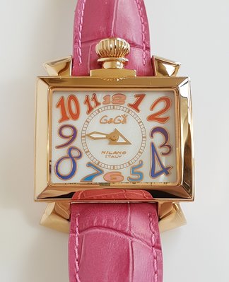GAGA MILANO  拿破崙36 系列   義大利製  玫瑰金 時尚女腕錶， 保證真品  超級特價便宜賣  功能正常