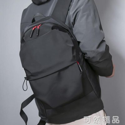 熱銷 防水尼龍布後背包純色百搭滑面潮男式書包大容量日韓商務電腦背包 --可開發票
