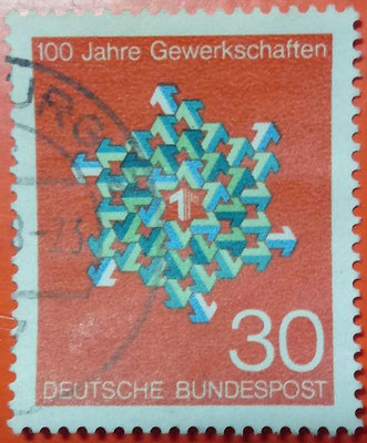 德國郵票舊票套票 1968 Centenary of German Trade Unions