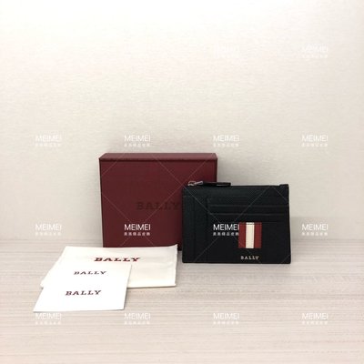 30年老店 預購 BALLY TROCK 零錢包 卡片夾 黑色 牛皮 紅白紅 6228860