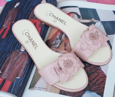 【COCO 精品專賣】Chanel G29654 camellia sandles 山茶花 涼鞋 粉紅 37.5 現貨