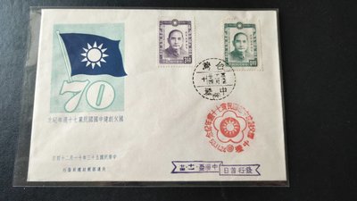(早期封)紀101 國父創建中國國民黨七十週年紀念郵票 套票首日封
