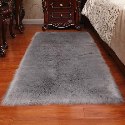 長毛絨地毯臥室客廳床邊毯飄窗墊白色仿羊毛地毯滿鋪可愛地墊