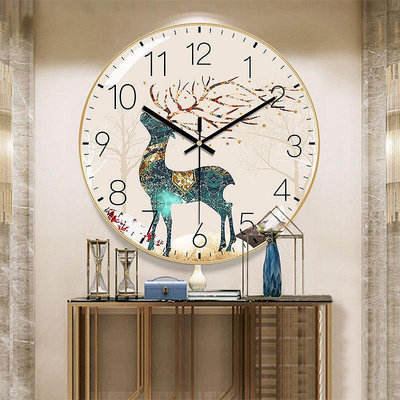 時鐘 簡約北歐掛鐘創意靜音時鐘玻璃家居鐘錶客廳墻鐘裝飾鐘Wall Clock