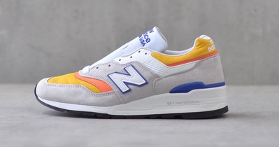 @ A - li 269 NEW BALANCE M997PT 美製 灰 + 檸檬黃 配色 復古麂皮跑鞋