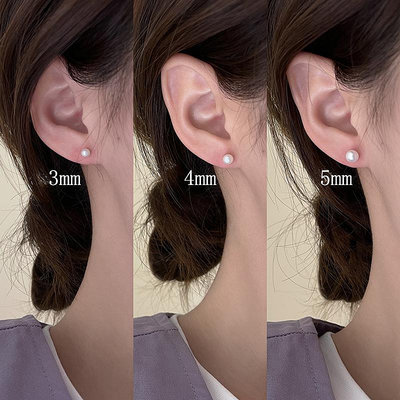 天然淡水珍珠耳釘女2024新款爆款小眾養耳洞耳環高級感迷你耳飾品