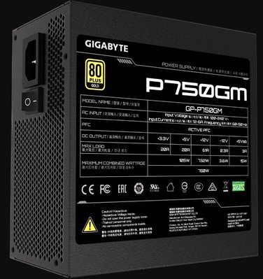 電源-- 好康價2900元 技嘉 GIGABYTE P750GM 金牌電源供應器 全新盒裝