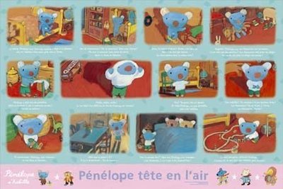 10-1114 日本正版拼圖．法國插畫 貝貝生活日記 Penelope 藍色無尾熊