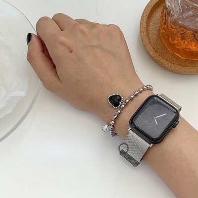 卡扣款米蘭錶帶 適用於 Apple watch錶帶 iwatch87654321SE錶帶 米蘭尼斯