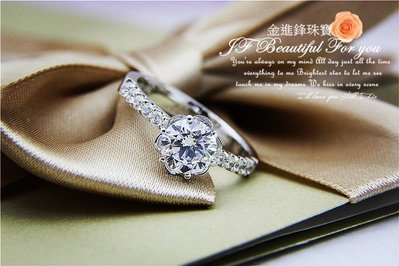 1克拉 唯美花朵造型婚鑽戒 客製鑽石戒指 鑽石 裸鑽 手工鑽戒 GIA 一克拉 JF金進鋒珠寶SA10115